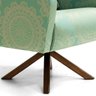 Poltrona Decorativa com Base Giromad Castanho Dana X-464 Verde - Domi - 3