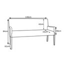 Ver imagem 3 de Poltrona 2 Lugares Liverpool Corano Preto - Gran Belo Decor