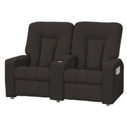 Poltrona Dupla Reclinável para Cinema Jetta MX8 Suede Pena Marrom B-376 - Matrix - 1