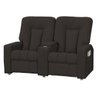 Poltrona Dupla Reclinável para Cinema Jetta MX8 Suede Pena Marrom B-376 - Matrix - 1