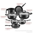 Ver imagem 3 de Conjunto de Panelas Safira 7 Peças com Panela de Pressão 4,5 L Mta