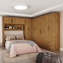 Ver imagem 1 de Guarda-roupa Casal Modulado Eleganza 11 Portas 6 Gavetas Cinamomo - Pnr Móveis