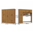 Ver imagem 4 de Guarda-roupa Casal Modulado Eleganza 11 Portas 6 Gavetas Cinamomo - Pnr Móveis