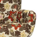 Ver imagem 3 de Poltrona Decorativa Belize Pés Palito Dohler Marrom Floral - Gran Belo Decor