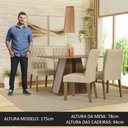 Ver imagem 4 de Conjunto Sala de Jantar Mesa Tampo de Madeira 4 Cadeiras Rustic/crema/imperial Gisele Madesa