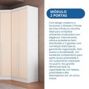 Ver mais imagens de Guarda-Roupa Modulado 2 Portas 3 Gavetas com Prateleiras Infinity Branco/Blush