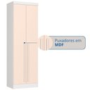 Ver imagem 5 de Guarda-Roupa Modulado 2 Portas 3 Gavetas com Prateleiras Infinity Branco/Blush