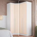 Ver imagem 2 de Guarda-Roupa Modulado 2 Portas 3 Gavetas com Prateleiras Infinity Branco/Line/Blush