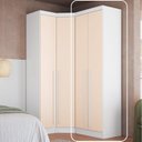 Ver imagem 7 de Guarda-Roupa Modulado 2 Portas 3 Gavetas com Prateleiras Infinity Branco/Blush