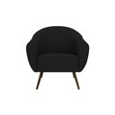 Ver imagem 1 de Poltrona Decorativa Sacha Corano Preto - Gran Belo Decor