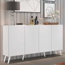 Ver imagem 3 de Aparador Buffet 4 Portas Retrô Veneza Multimóveis V3556 Branco