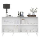 Ver imagem 6 de Aparador Buffet 4 Portas Retrô Veneza Multimóveis V3556 Branco