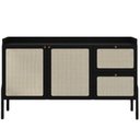 Ver imagem 3 de Balcão Buffet 139cm com Pés de Madeira Oslo - Nero