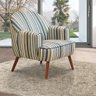 Poltrona Decorativa Agata Pés Palito Listrada - Konfort - 4