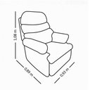 Ver imagem 4 de Poltrona do Papai Barão Reclinável Veludo Liso Chocolate - Império Estofados