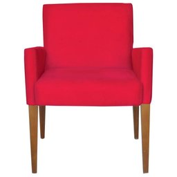 Poltrona Decorativa Sofia Suede Vermelho - Kasa Sofá - 1