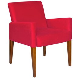 Poltrona Decorativa Sofia Suede Vermelho - Kasa Sofá - 2