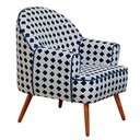 Ver imagem 1 de Poltrona Decorativa Agata Pés Palito Azul Marinho - Konfort