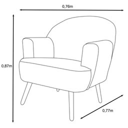 Poltrona Decorativa Agata Pés Palito Azul Marinho - Konfort - 2 Poltrona Decorativa Agata Pés Palito Azul Marinho - Konfort - 2