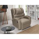 Ver imagem 1 de Poltrona do Papai Imperial Reclinável Veludo Liso Chocolate - Império Estofados