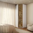 Ver imagem 1 de Guarda Roupa Modular 1 Porta Reflecta Canto 45 Altezza Belmax:branco