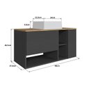 Ver imagem 4 de Gabinete de Banheiro com Espelheira e Cuba 90cm Essence BA308/EP400 Yescasa