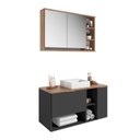 Ver imagem 2 de Gabinete de Banheiro com Espelheira e Cuba 90cm Essence BA308/EP400 Yescasa