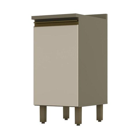 Balcão 1 Porta 40cm Duna-Cristal com Tampo Connect - Móveis Henn Duna-Cristal