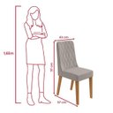 Ver imagem 4 de Conjunto Sala de Jantar Mesa Easy Pop 120x80cm Tampo Mdf com 4 Cadeiras Seat Amêndoa/off