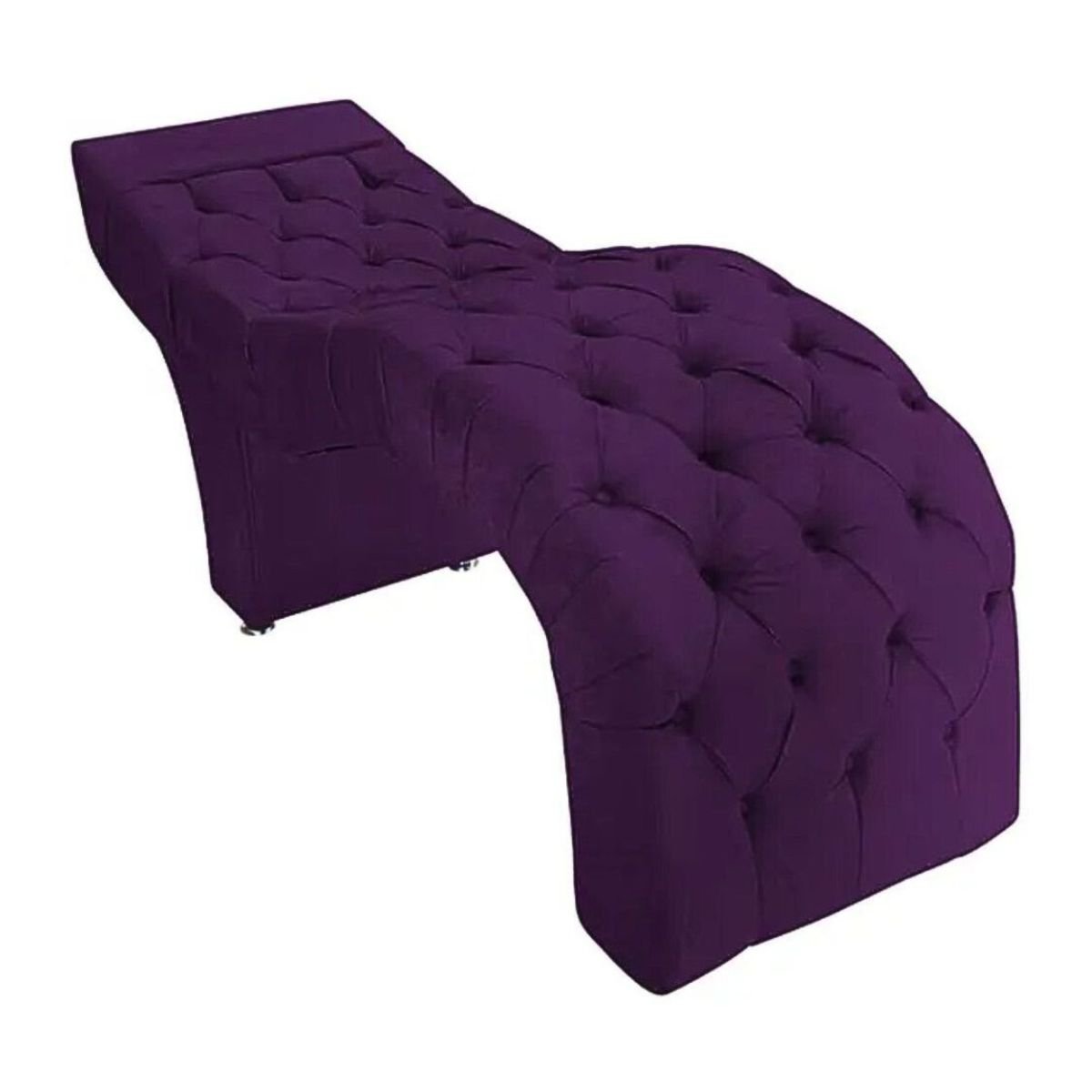 Maca Estofada Capitonê Clínica Salão Estética Veludo Marta:Roxo
