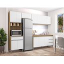 Ver imagem 1 de Cozinha Completa Modulada Andreia C/5 Peças 280cm - Am/bc - Ajl Móveis