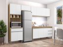 Ver imagem 1 de Cozinha Completa Modulada Andreia C/5 Peças 280cm - Am/bc - Ajl Móveis