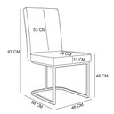 Ver imagem 6 de Cadeira de Jantar Estofada Siena Linho Base de Ferro Dourada - Pallazio