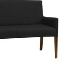 Ver imagem 2 de Poltrona 2 Lugares Liverpool Tressê Corano Preto - Gran Belo Decor