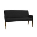 Ver imagem 1 de Poltrona 2 Lugares Liverpool Tressê Corano Preto - Gran Belo Decor