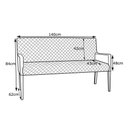 Ver imagem 4 de Poltrona 2 Lugares Liverpool Base Madeira Corano Branco - Gran Belo Decor