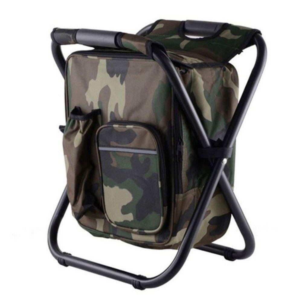 Cadeira Mochila Banqueta Bolsa Termica 2 em 1 Praia Camping Pesca Piquenique Acampamento Pescaria - 1