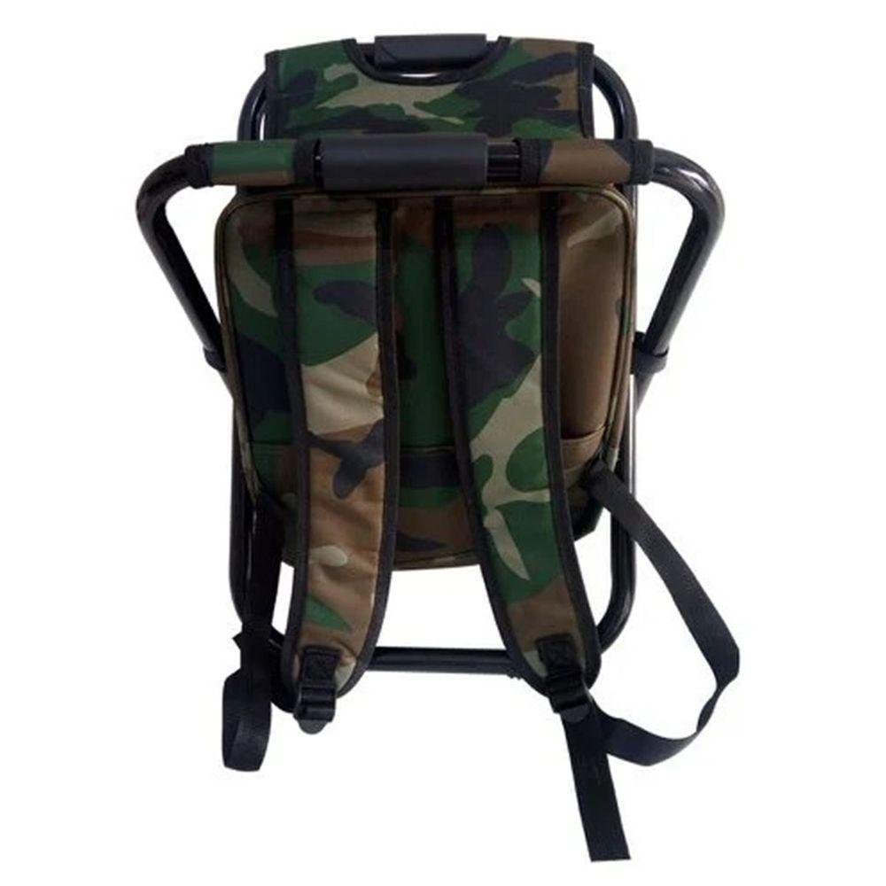 Cadeira Mochila Banqueta Bolsa Termica 2 em 1 Praia Camping Pesca Piquenique Acampamento Pescaria - 5