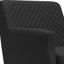 Ver imagem 2 de Poltrona Decorativa Nagoya Pés Madeira Corano Preto - Gran Belo Decor
