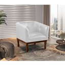 Ver imagem 2 de Poltrona Decorativa Noah Couro Branco