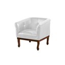 Ver imagem 1 de Poltrona Decorativa Noah Couro Branco