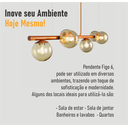 Ver imagem 4 de Lustre Pendente Figo Bronze - 6 Globo Esfera de Vidro Âmbar