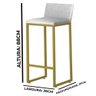 Kit 2 Banquetas Alta C/ Encosto e Apoio de Pés Courino Área Gourmet Base Dourada - Twdecora - 4