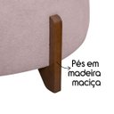 Ver imagem 5 de Poltrona Decorativa para Sala Thor Orgânica Tecido Bouclé Pés em Madeira Maciça:rosa Bebê