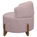Ver imagem 7 de Poltrona Decorativa para Sala Thor Orgânica Tecido Bouclé Pés em Madeira Maciça:rosa Bebê