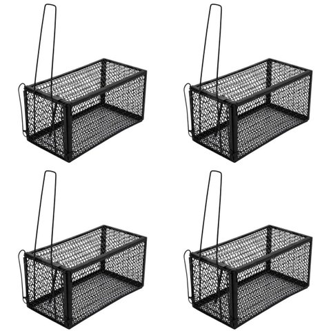 Ratoeira Gaiola Grande Kit 4 Uni Pega Roedores Ratazana Rato Camundongos Captura Protecao Casa Jardi