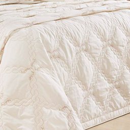Colcha / Cobre Leito Cama King Size Palha Percal 200 fios com 3 peças - CobreLeito Lumiere - 4