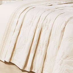 Colcha / Cobre Leito Cama King Size Palha Percal 200 fios com 3 peças - CobreLeito Lumiere - 3