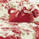 Ver imagem 2 de Cobre Leito Laila Casal Bouquet Vermelho com 5 peças Algodão e Poliester