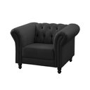 Ver imagem 1 de Poltrona Decorativa Maggiore Couro Preto - Gran Belo